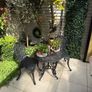 Vintage Cast Iron Garden Bistro Set - Table & 2 Chairs Image 4