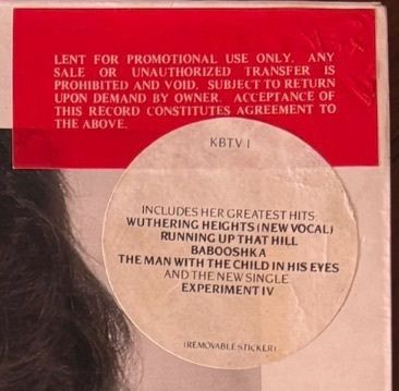 Kate Bush - The Whole Story. Greatest hits compilation. German 1st pressing in gatefold sleeve. With a promo and a hype sticker on the front. Exceptionally good condition. Bargain!