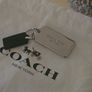 Coach Silver Metal & Black Leather Bag Tags/NEW Image 2