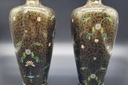 Two Antique Japanese Cloisonne Vase 19th Century Vases