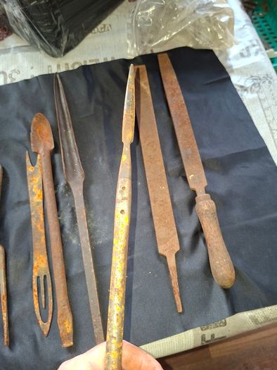 Antique Forged made Wood Carving Tool and Metal Files etc, Postage available or Collection,