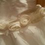 Mamas and Papas Baby Girls Special Occassion Christening or Wedding Silk Rosebud Dress Image 4