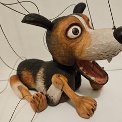 Wild Dog Czech Handmade Wooden Marionette
