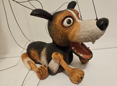 Wild Dog Czech Handmade Wooden Marionette