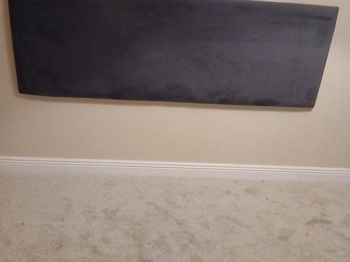 King size bed, mattress and wall mounted headboard