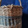 Wicker bottle basket with carry handle Image 2