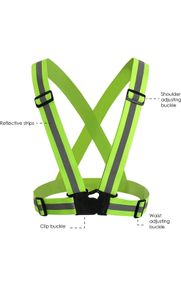 Running Reflective Vest, Adjustable High Visibility Reflective Safety Vest, Elastic Reflective Gear