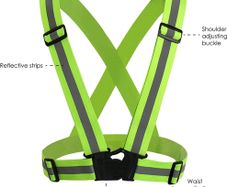 Running Reflective Vest, Adjustable High Visibility Reflective Safety Vest, Elastic Reflective Gear