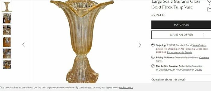 Very large vintage Murano vase