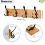 Coat Hooks for Wall - Bamboo Wooden Coat Racks (2 Pack) - Heavy Duty Coat Hooks Wall Mounted - Wall Hanger Wall Hooks and Clothes Hooks (FREE POSTAGE) Image 2