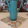 Fabulous Rare and Highly Prized Portmeirion Greek Key Tall Cylinder Coffee Pot in the Very Rare Turquoise and Black Colourway from 1967 - A Mid-Century Modern Design Classic in Mint Condition Image 2
