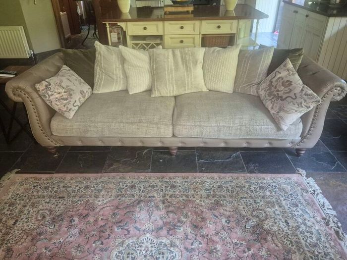4 seater couch and 1 1/2 seater love couch...both Webb and Barker