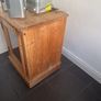 Glass fronted solid waxed pine unit Image 2