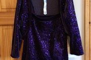 BNWT Per Una Purple Velvet and Sequin Cami and bolero set size 14 includes post