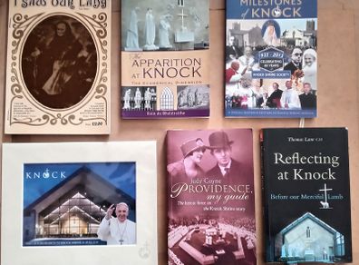 Five Knock Shrine Books And Pope Francis Print
