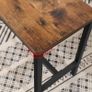 New Set of 2 IndustrialTable Benches Rustic Brown Image 4