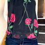 Quiz - Summer top black with roses - Size  XL / 42 / 14 Image 3