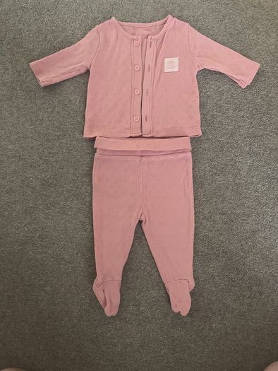 Brand new - newborn pink baby girl outfit - coming home from hospital outfit
