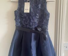 Monsoon girls navy dress