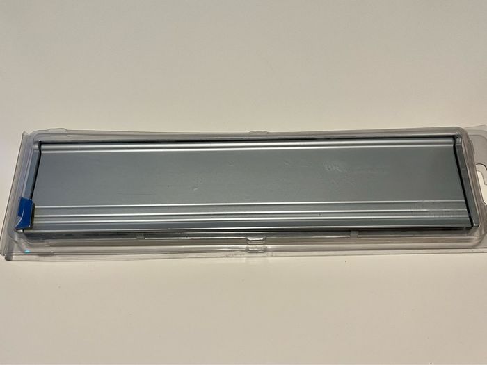 Satin Anodised Finish Silver Letterplate