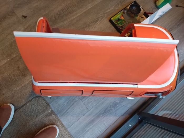 Our Generation orange Food Truck with lots if accessories incl BBQ