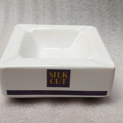 Silk Cut square ashtray ,collectors item, with smoking bans advertising bans on ashtrays for health reasons, price includes post to anywhere in Ireland thank you,,see pictures for condition ,take as is,litte pitting on glaze ,sold as is.