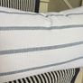 New 60cm x 40cm 100% cotton Lamont stripe cushion with feather filler Image 3