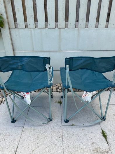 2 Folding Camping Chairs QUECHUA Decathlon