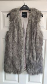 Faux fur gilet size 10
