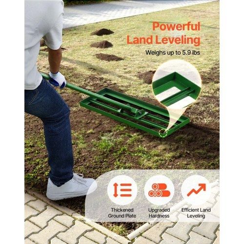 Lawn Leveling Rake, 30"x10" Level Lawn Tool, Heavy-duty Lawn Leveler with 78" Steel Extended Handle, Yard Leveling Rake Suit for Garden,