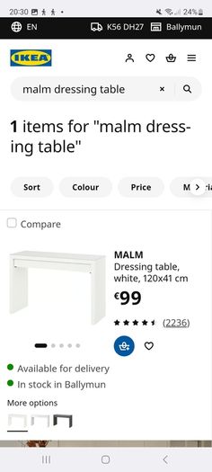 Malm IKEA dressing table