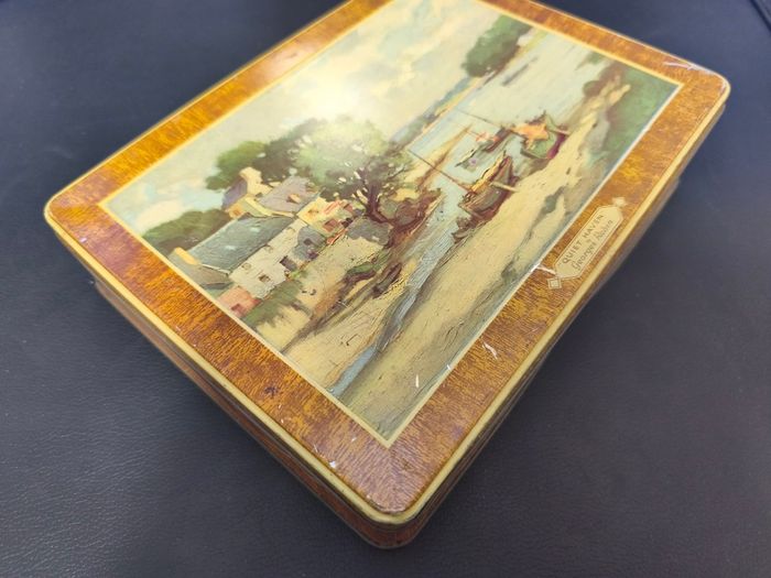Quiet Haven by Georges Robin Tin Vintage Antique Collectable Retro Blue Bird Confectionery