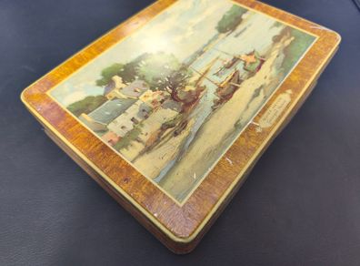 Quiet Haven by Georges Robin Tin Vintage Antique Collectable Retro Blue Bird Confectionery