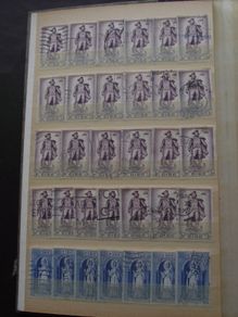 An album with Irish stamps. Reminder with duplications