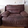 Faux Suede Couch And Armchair Free Image 3
