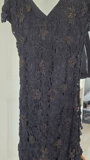 knitted black dress & wrap Claire Kennedy