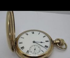 Waltham gold full hunter pocket watch
