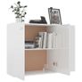 Sideboard High Gloss White 105x30x75 cm Chipboard Image 3