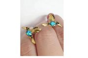 Charming Earrings with a Tiny Bird - excellent gift idea