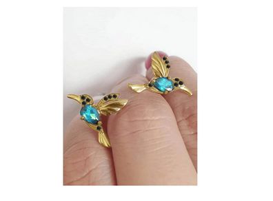 Charming Earrings with a Tiny Bird - excellent gift idea