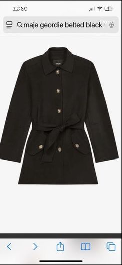 Maje Wool coat size XS Uk 8/10 . V good  condition