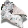 Beautiful handmade double-sided car seat blanket with hood Image 2