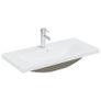 Sink Cabinet with Built-in Basin Black Chipboard Image 10