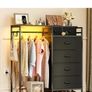 Chest of Drawers Bedroom with Hanging Rail, Built-in LED Lighting and Power Socket Image 9