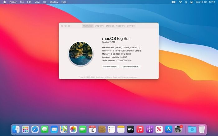 MacBook Pro Retina 13 Late 2013 A1502 500GB SSD 8GB RAM macOS Big Sur