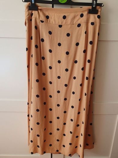 Mango polka dot midi skirt M