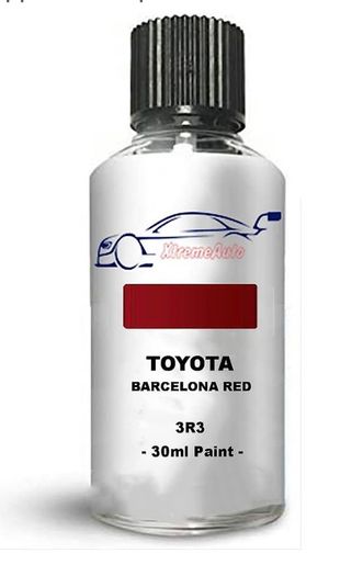 Touch Up Paint For Toyota Auris Barcelona Red 3R3 30ML Direct Appliance Chip Scuff Mark Brush In Lid