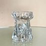 Vintage German Glashutte Bark Vase / Candleholder, Mid Century Glass Image 2