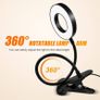SALE | LED Clip Light, Desk Clamp Lamp 10 Dimmable Brightness 3 Light Modes, 360 Degree Flexible Gooseneck Clip Lamp for Reading, Painting, Craft, Studying Image 4