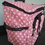 Sewing Machine Wheeled Trolley Rolly Bag in Mauve Polka Dot Image 4